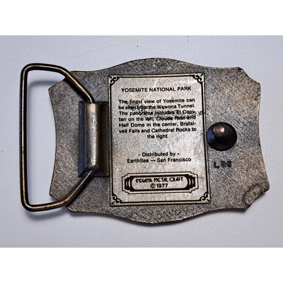 Yosemite National Park Commemorative Solid Brass Belt Buckle By Indiana Metal Cr - Picture 4 of 6